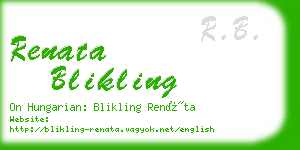 renata blikling business card